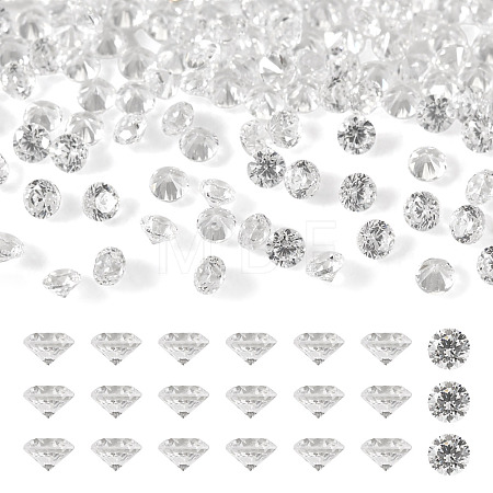 500Pcs Diamond Shape Grade AAA Cubic Zirconia Cabochons ZIRC-TADJ0001-01G-1