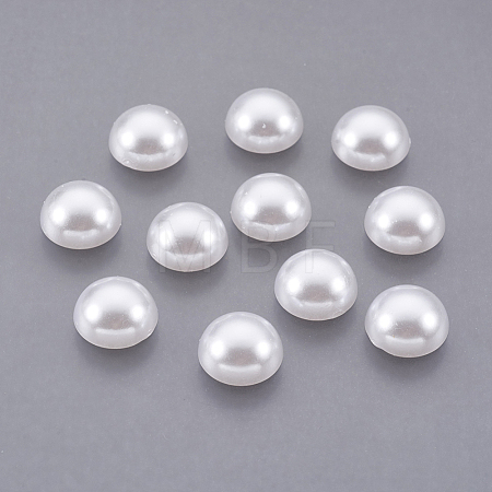ABS Plastic Imitation Pearl Cabochons SACR-S738-10mm-Z9-1
