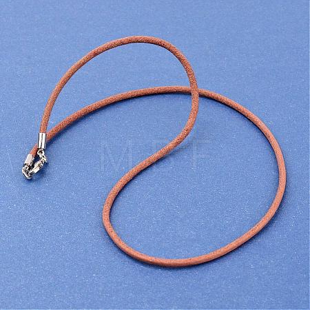 Leather Cord Necklace Making NJEW-JN01560-1