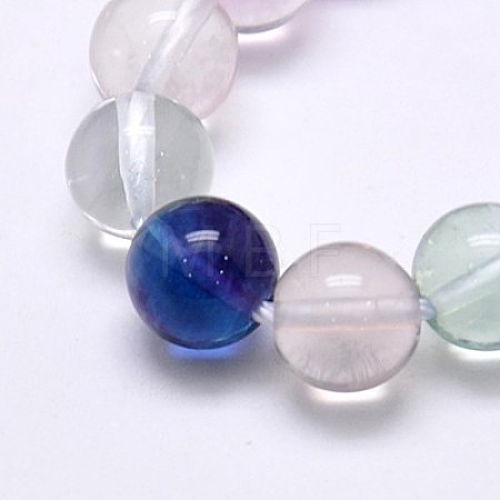 Natural Fluorite Beads Strands G-E112-6mm-6-1