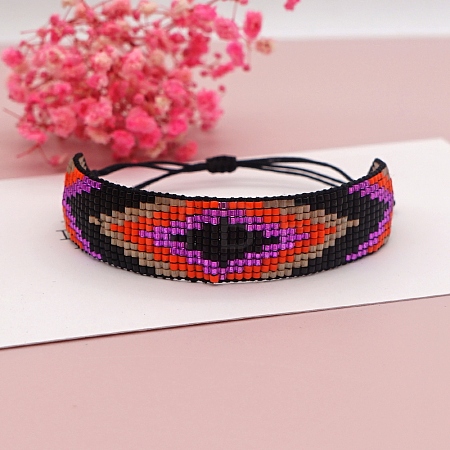 Miyuki Seed Braided Bead Bracelet BJEW-P269-05C-1