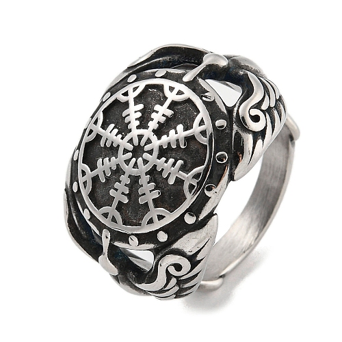 304 Stainless Steel Ring RJEW-B055-04AS-14-1