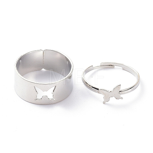 Alloy Adjustable Rings Set RJEW-D001-01P-1