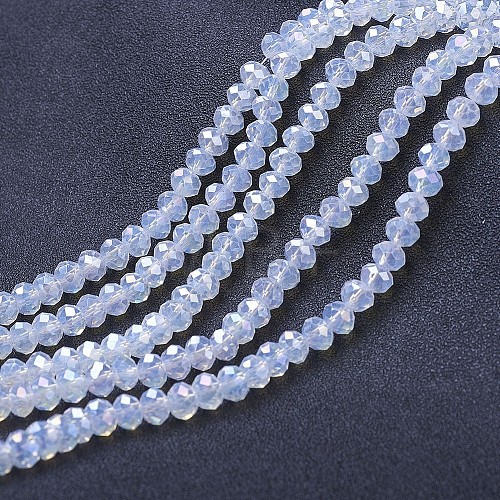 Electroplate Glass Beads Strands EGLA-A044-J8mm-B06-1