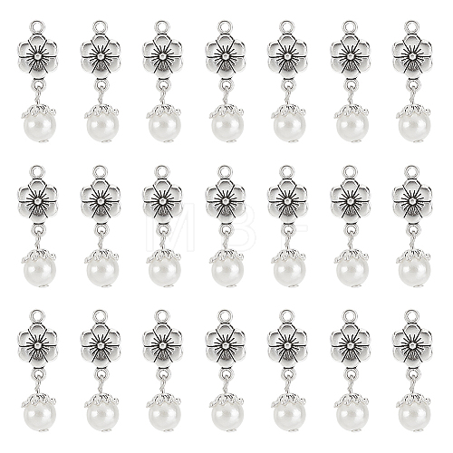 32Pcs Acrylic Imitated Pearl Pendants FIND-AR0003-35-1