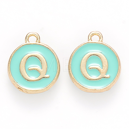 Golden Plated Alloy Enamel Charms X-ENAM-S118-05Q-1