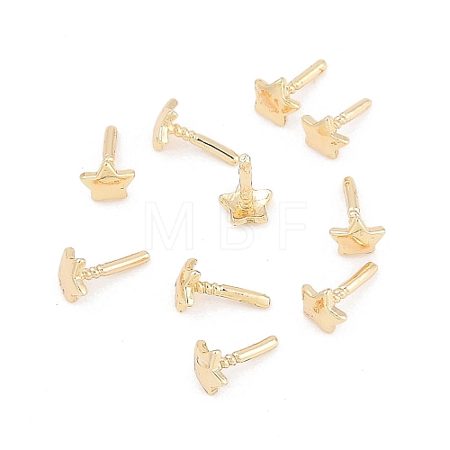 Star Brass Head Pins KK-U051-02G-02-1