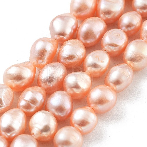 Natural Cultured Freshwater Pearl Beads Strands PEAR-P062-28G-1