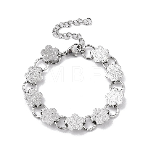 Non-Tarnish 304 Stainless Steel Link Chain Bracelets for Women BJEW-Q343-04A-P-1