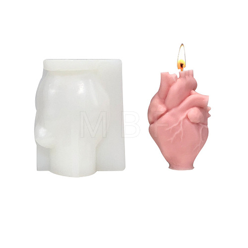 Heart(Organ) Shape DIY Candle Silicone Molds CAND-PW0007-025-1