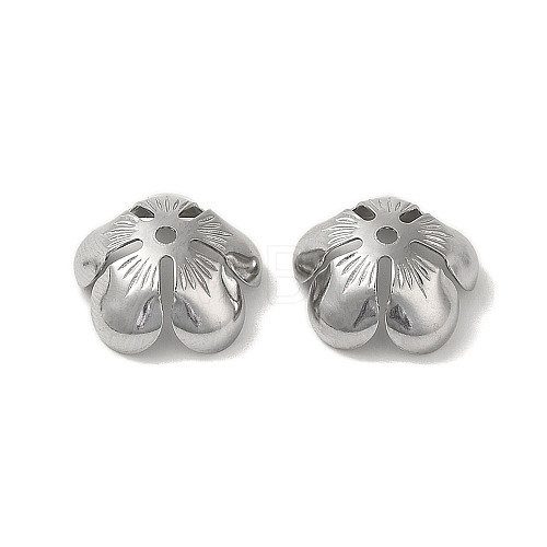 Non-Tarnish 304 Stainless Steel Bead Caps STAS-P363-04B-P-1