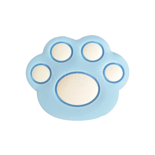 Bear Paw Food Grade Eco-Friendly Silicone Focal Beads PW-WG35619-03-1