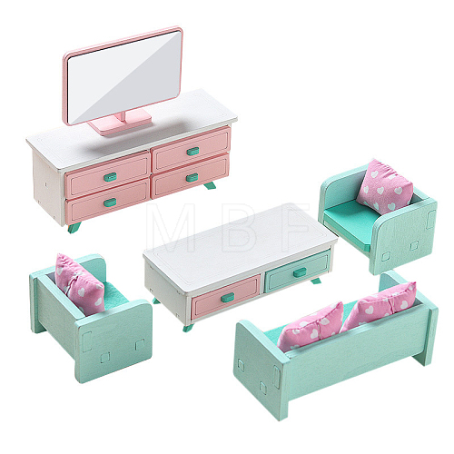 Wooden Miniature Mini Dollhouse Furniture MIMO-PW0003-058C-1