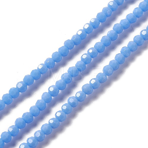 Faceted(32 Facets) Glass Beads Strands EGLA-J042-36A-07-1