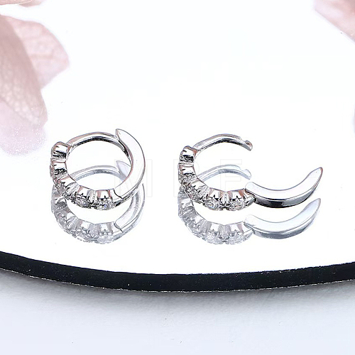 S925 Sterling Silver Geometric Circle Hoop Earrings KK6148-2-1