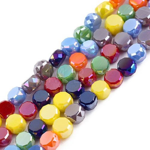 Electroplate Glass Beads Strands EGLA-N002-40A-04-1