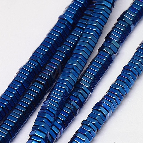 Electroplate Non-magnetic Synthetic Hematite Beads Strands G-J165-3mm-04-1