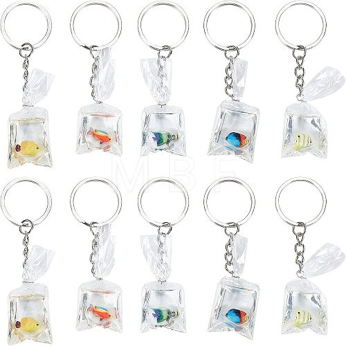  DIY 3D Goldfish Bag Keychain Making Kits DIY-NB0007-43-1