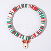 Christmas 304 Stainless Steel Enamel Charm Bracelets AH2991-30-1