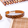 Embossed Imitation Leather Cord Bracelets WG215F5-01-1