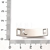 201 Stainless Steel Laser Cut Curved Connector Charms STAS-Z119-32P-03-3