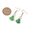 Glass Dangle Earrings for Women EJEW-JE05993-3