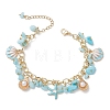 Natural White Jade Chip Beads Bracelets BJEW-JB13155-01-2