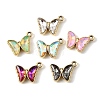 UV Plating Alloy Glass Pendants FIND-K032-22G-1