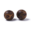 Printed Natural Wood Beads X-WOOD-R266-03-2