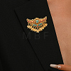 Alloy Pave Cubic Zirconia Filigree Tassel Brooches AL6774-4