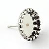 304 Stainless Steel Cabochons Stud Earring Settings STAS-Q194-10-2