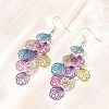 430 Stainless Steel Dangle Earrings EJEW-B157-01B-2