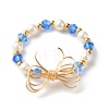 Imitate Austrian Crystal Bicone Glass Beaded Finger Rings RJEW-TA00003-04-1