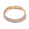 Brass Micro Pave Cubic Zirconia Chain Bracelets for Women BJEW-C052-01G-2