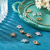12Pcs 2 Colors Brass Pave Cubic Zirconia Heart Links Connector Charms KK-TA0003-48D-5