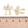 Brass Micro Pave Cubic Zirconia Pendants KK-C051-42G-3