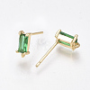 Brass Stud Earring Findings X-KK-T038-492A-2