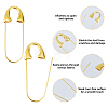 10Pcs Brass Safety Pins KK-HS0002-18-3