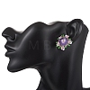 Flower Handmade Glass Seed Beads Stud Earrings EJEW-MZ00656-03-4