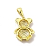 Brass Micro Pave Cubic Zirconia Pendants KK-P230-03G-2