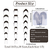 18Pcs Stainless Steel Leather Belt End Punch Cutter TOOL-CL0001-05-2
