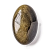 Oval Natural Golden Sheen Obsidian Healing Massage Palm Stones WG38727-01-2