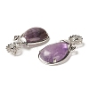 Natural Amethyst Pendants G-A031-02P-01-3