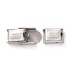 Tarnish Resistant 201 Stainless Steel Watch Band Clasps STAS-P221-22A-P-5