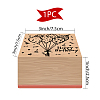 1Pc Beechwood Stamps & 1Pc Resin Stamp Sheet DIY-CP0007-96G-2