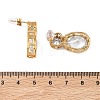 304 Stainless Steel & Clear Cubic Zirconia Dangle Stud Earrings EJEW-G468-03G-03-3