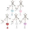 Alloy & Acrylic & Glass Pendant Decorations HJEW-YW00436-01-2