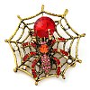 Animal Zinc Alloy Rhinestone Brooches LS-JEWB-R052-01AG-03-1
