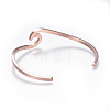 304 Stainless Steel Cuff Bangles BJEW-G611-01RG-3