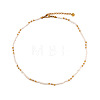 White Glass Seed Beaded Necklaces for Women CO2077-2-1